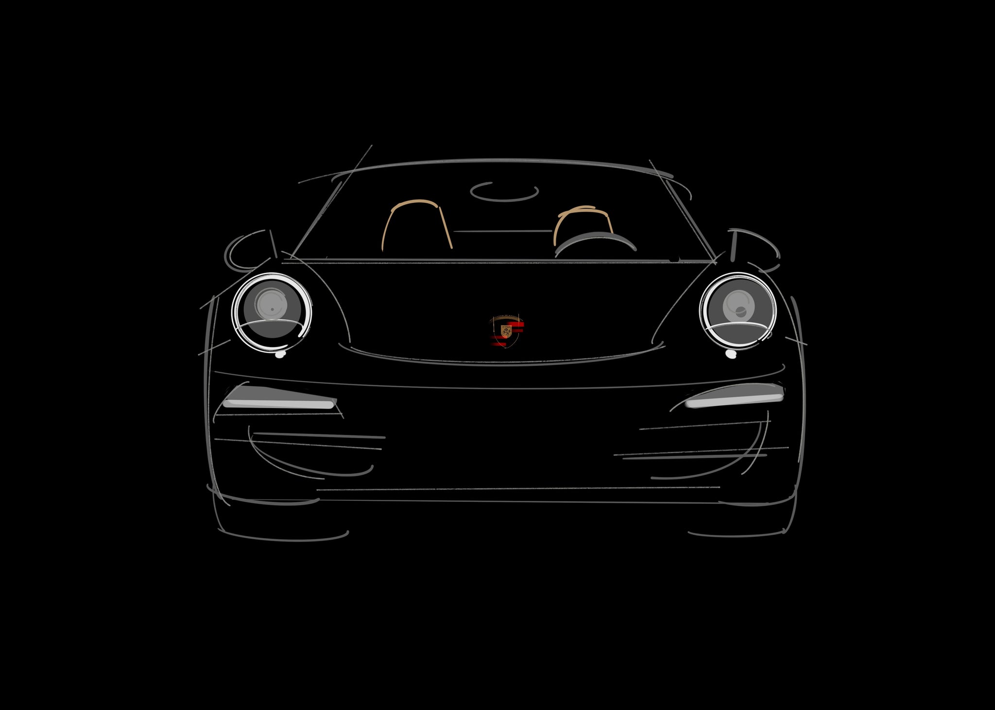 Porsche 911 (Type 991) convertible front view